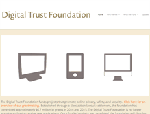 Tablet Screenshot of digitaltrustfoundation.org